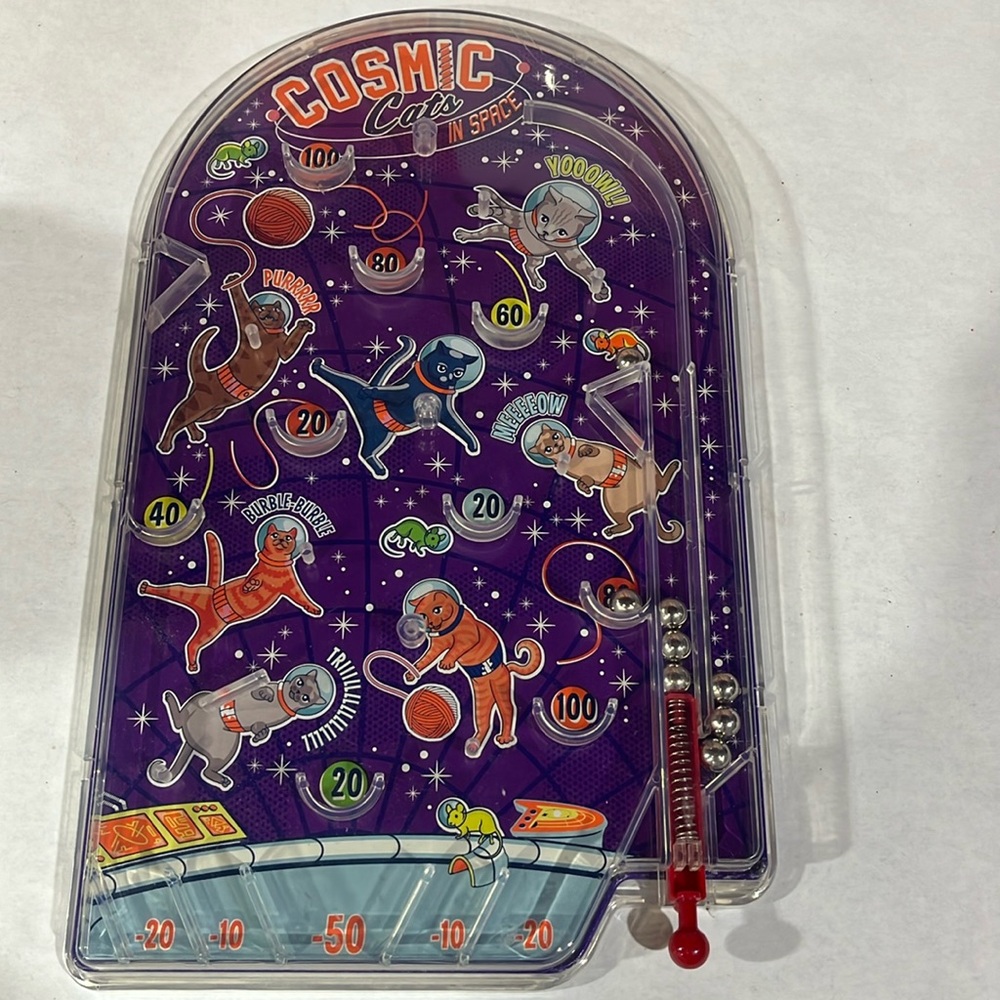 Cosmic cats in space handheld pinball toy